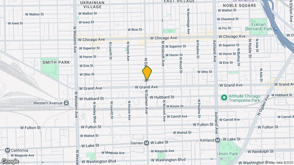 514 N Damen Ave Map and Location Details