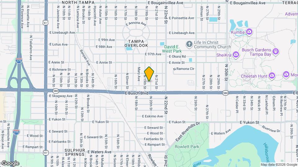 9304 N 20th St Map and Location Details