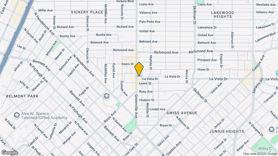 5707 La Vista Dr Map and Location Details