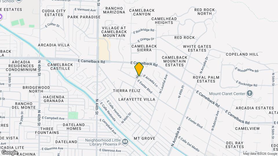 4602 E Exeter Blvd Map and Location Details