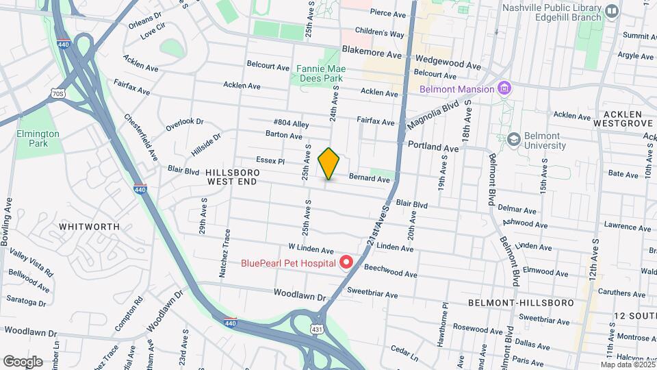 2226 Blair Blvd Map and Location Details