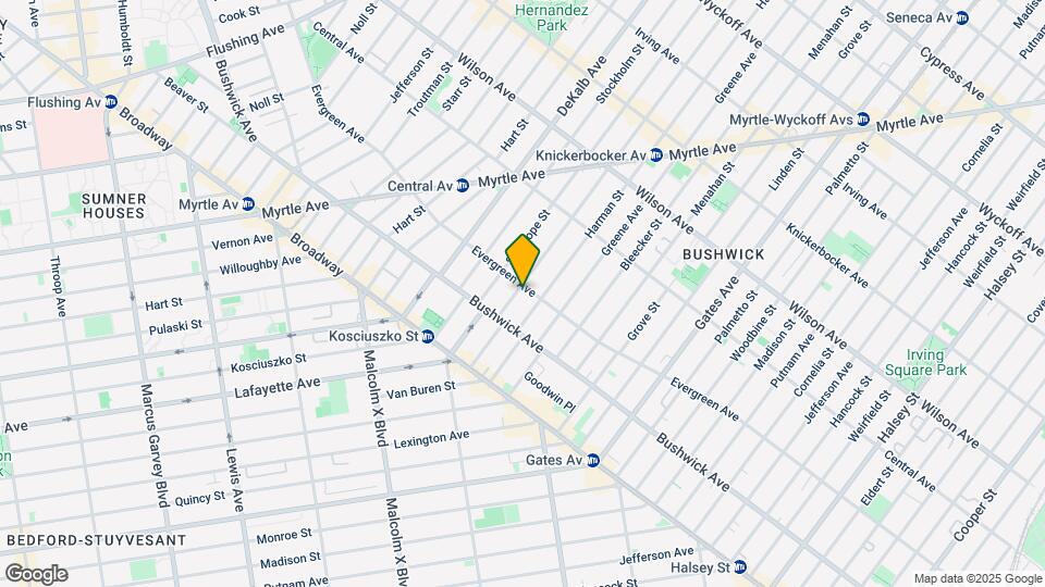 340 Evergreen Ave Mapa y Detalles de la Ubicación
