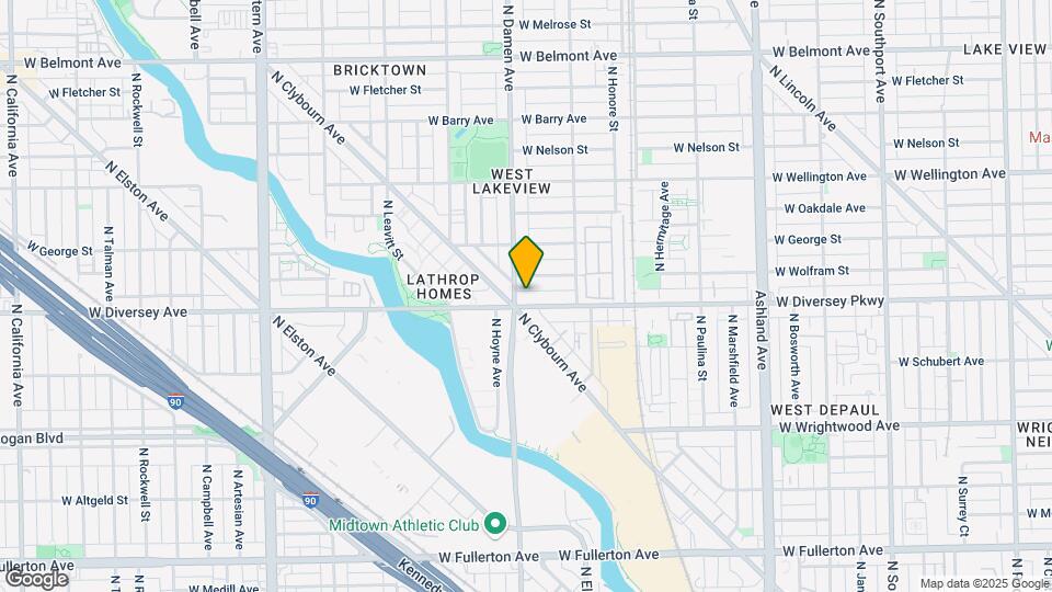 1966 W Diversey Pkwy-Unit -Apt 2 Map and Location Details