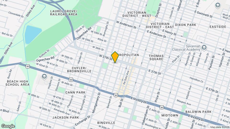 228 W 38th St Map and Location Details