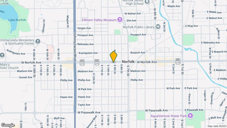 104 S 9th St Map and Location Details