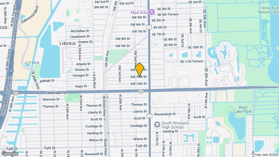 49 SW 14th St, Unit F Map and Location Details