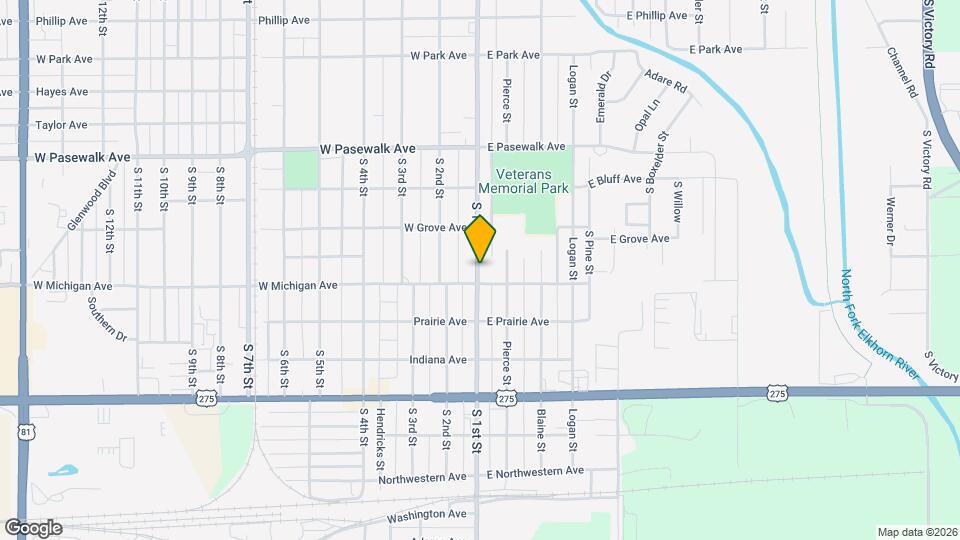 901 S 1st St Map and Location Details