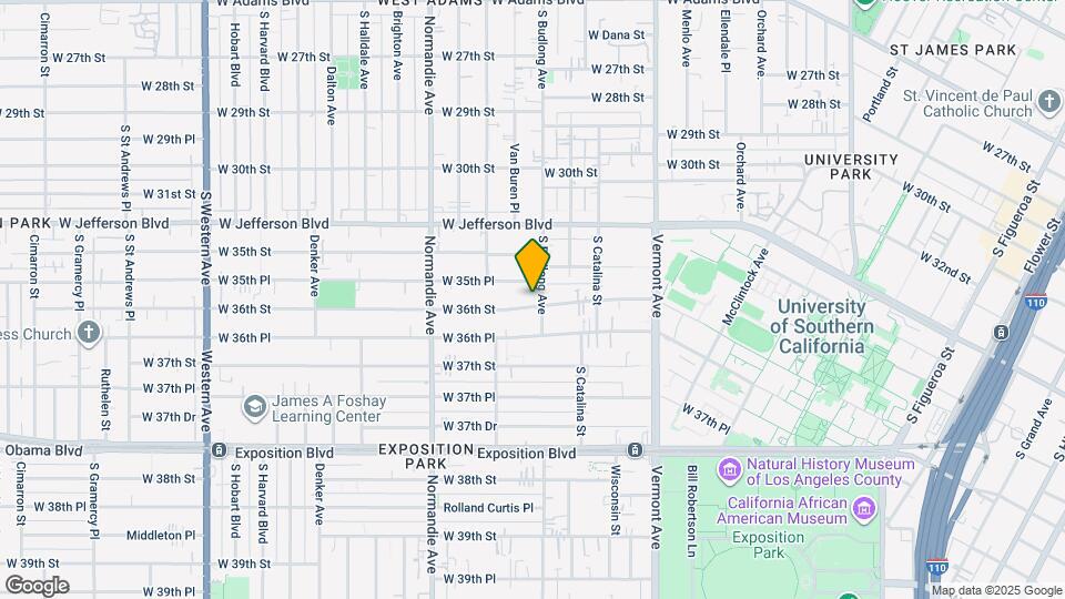 1251 W 36th St Map and Location Details