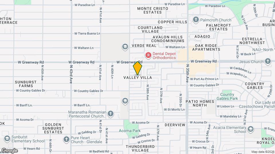 3837 W Acapulco Ln Map and Location Details