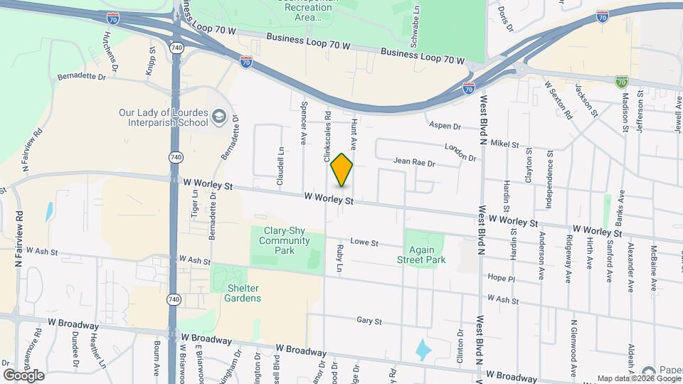 1507 W Worley St Map and Location Details