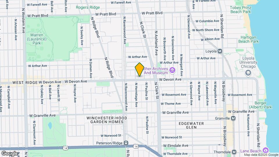1720 W Devon Ave Map and Location Details
