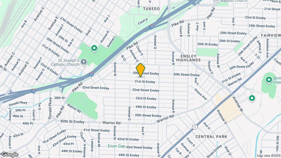 1532 31st St Ensley Mapa y Detalles de la Ubicación