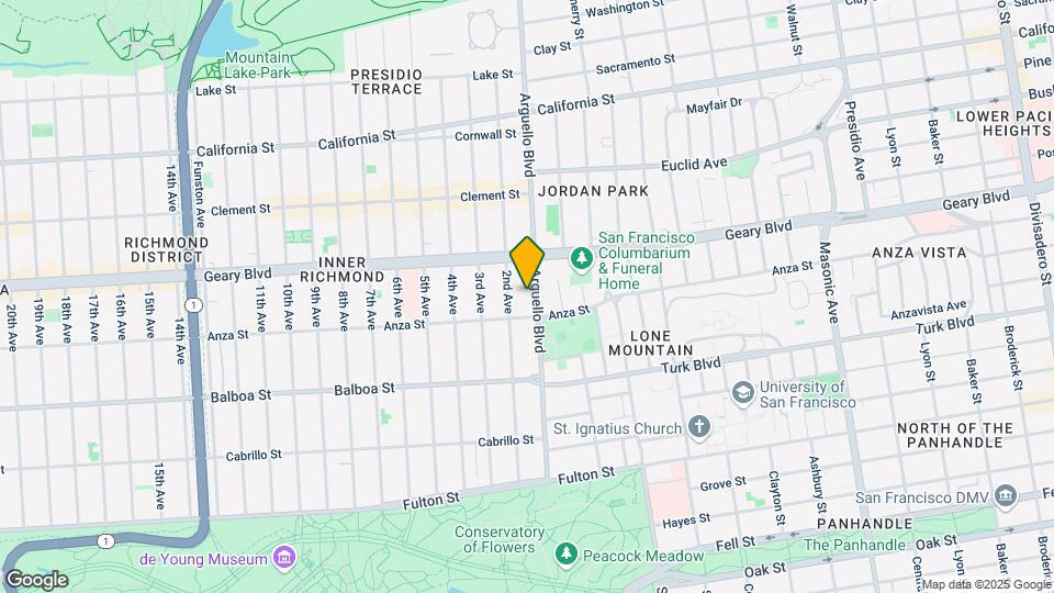 561 Arguello Blvd Map and Location Details