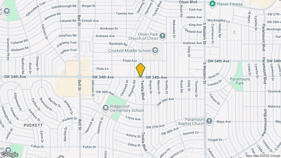 3400 Teckla Blvd Map and Location Details