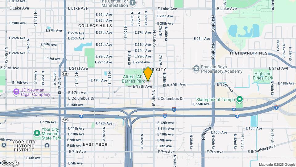 3101 E 21st Ave Map and Location Details