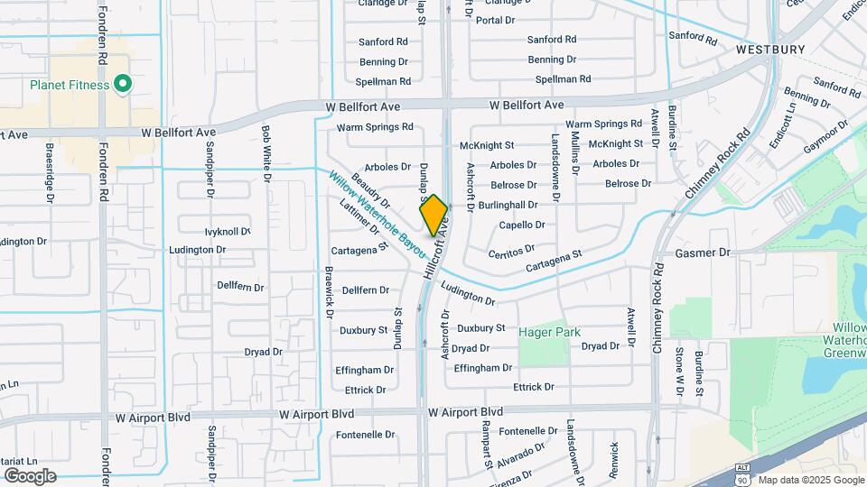 11710 Hillcroft St Map and Location Details