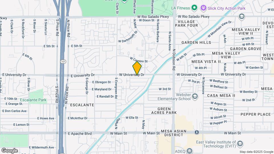 2727 E University Dr Map and Location Details