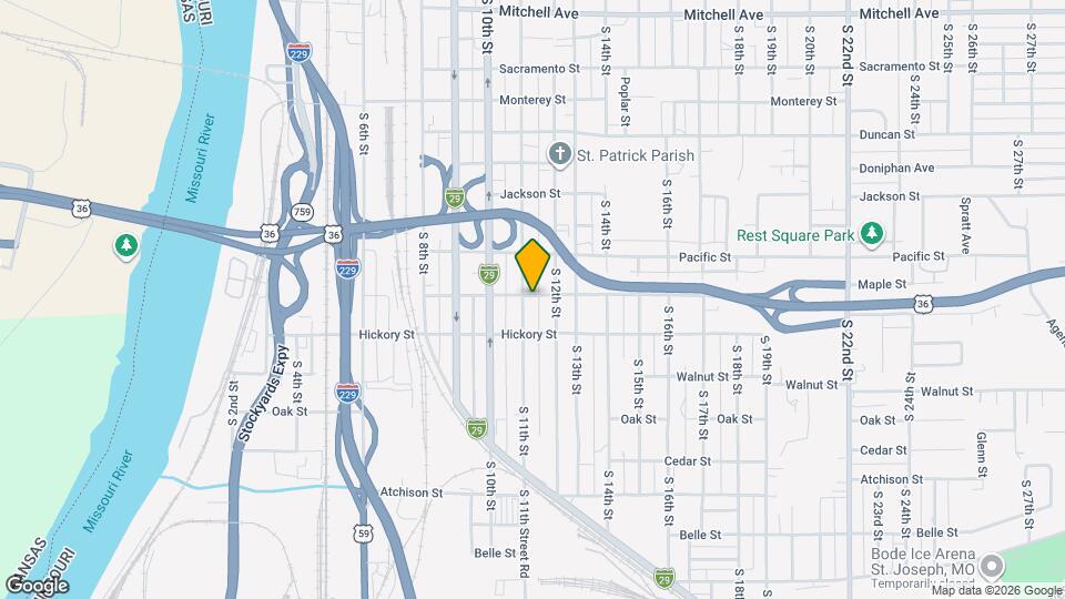2201 S 11th St Map and Location Details
