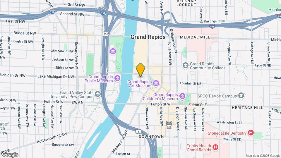 136 Campau Ave NW Mapa y Detalles de la Ubicación