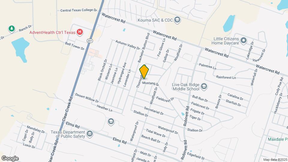 4607 Mustang Dr Map and Location Details