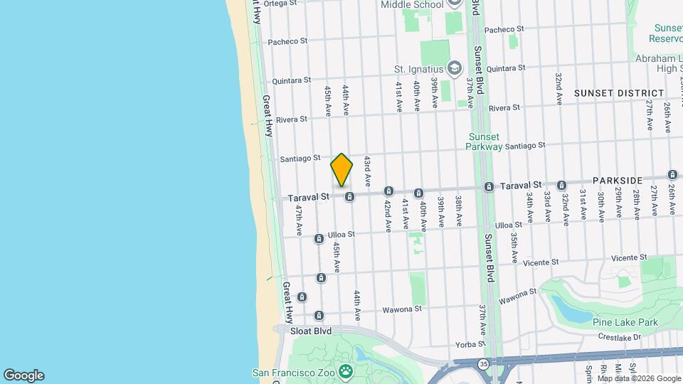 3434 Taraval St Map and Location Details