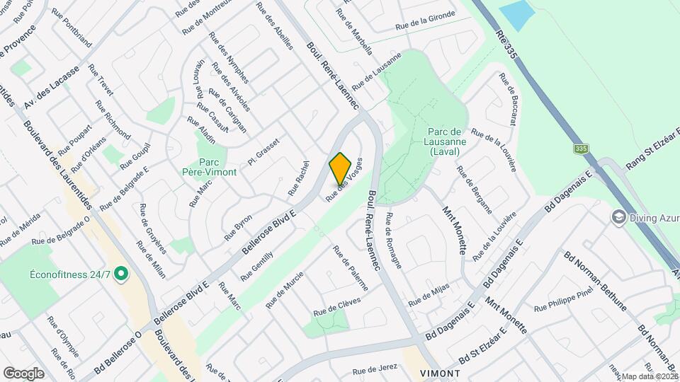 314 Des Vosges Rue Map and Location Details