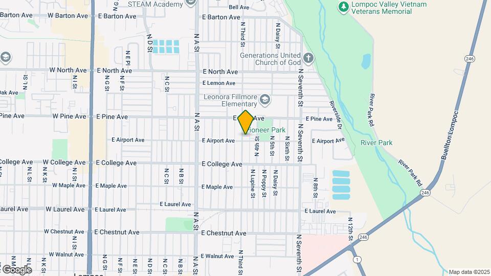 1101 E Airport Ave Mapa y Detalles de la Ubicación