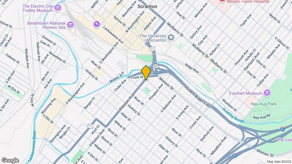 201 Pittston Ave Map and Location Details