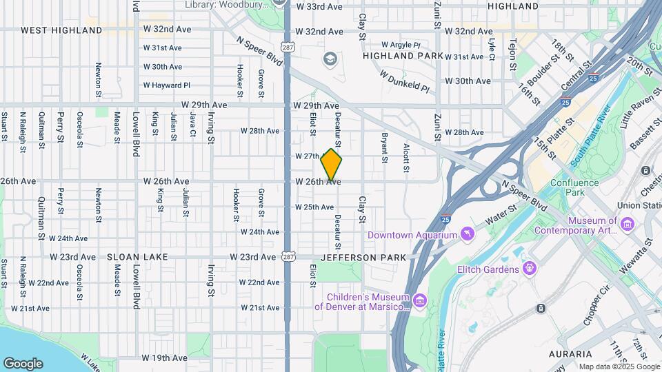 2816 W 26th Ave Map and Location Details