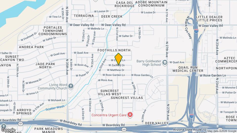 3103 W Zachary Dr Map and Location Details