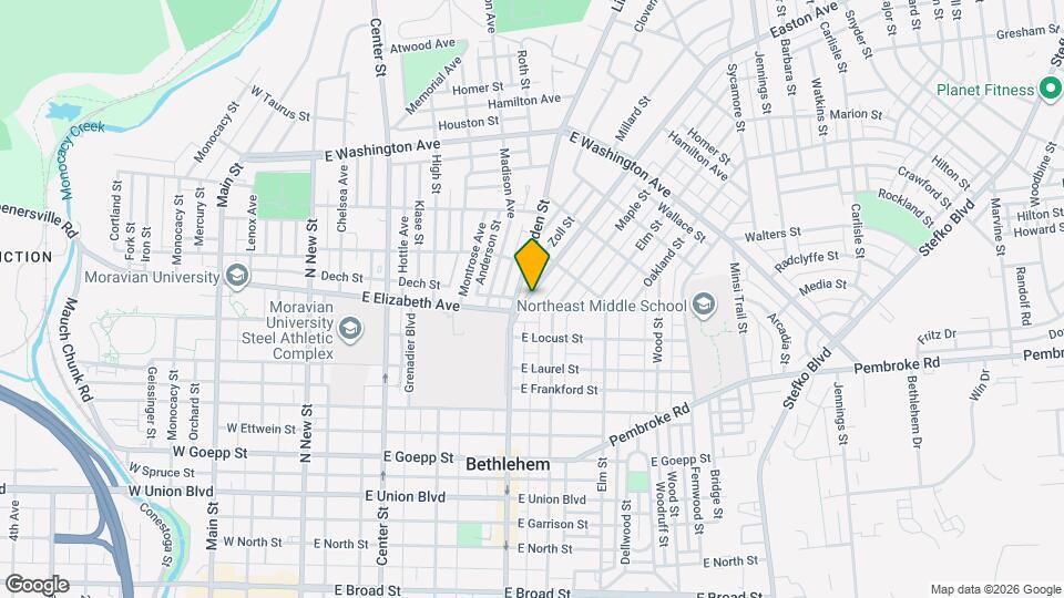 1316 Easton Ave Mapa y Detalles de la Ubicación