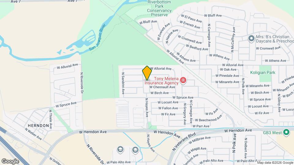 7351 N Bain Ave Map and Location Details