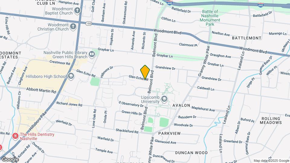 1605 Glen Echo Rd Map and Location Details