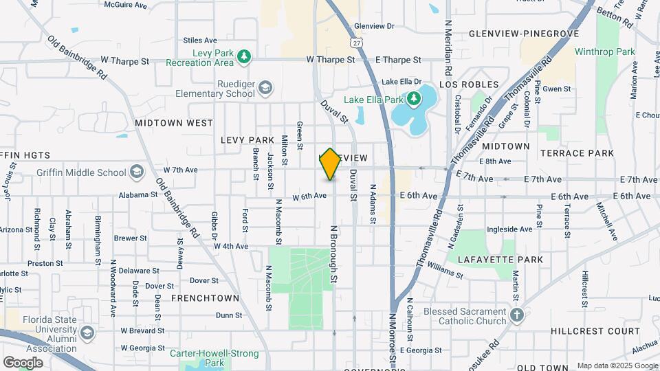 1314 N Bronough St Map and Location Details