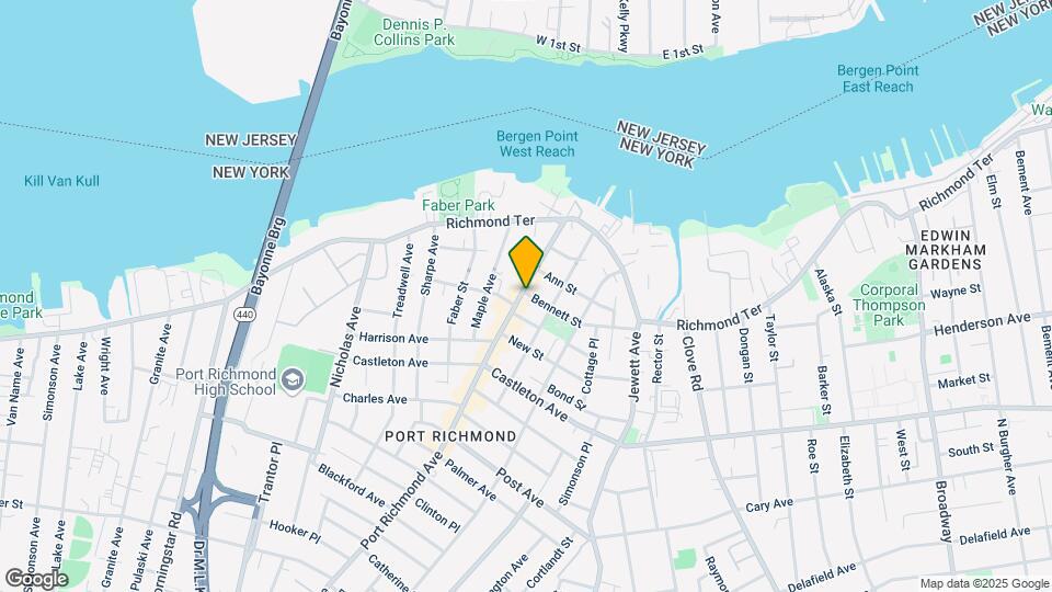 121 Port Richmond Ave Mapa y Detalles de la Ubicación