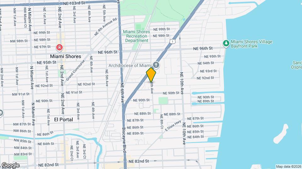 9160 NE 8th Ave, Unit A2 Mapa y Detalles de la Ubicación