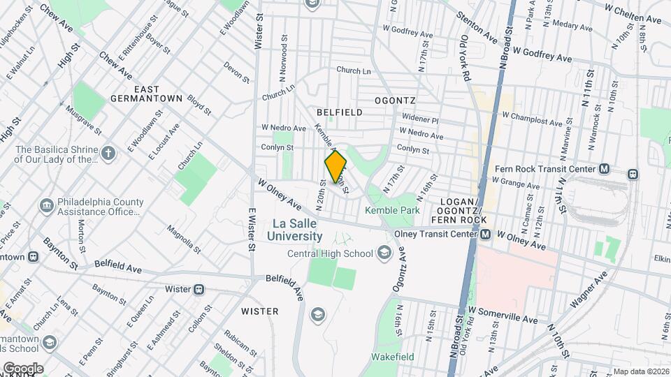 1921 W Chew St, Unit 3 basement unit Map and Location Details