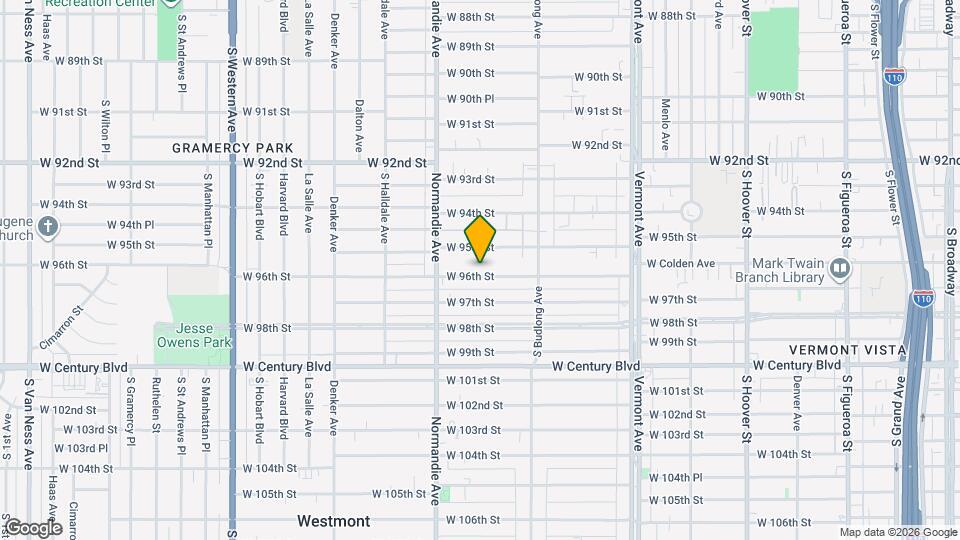 1307 W 96th St Map and Location Details