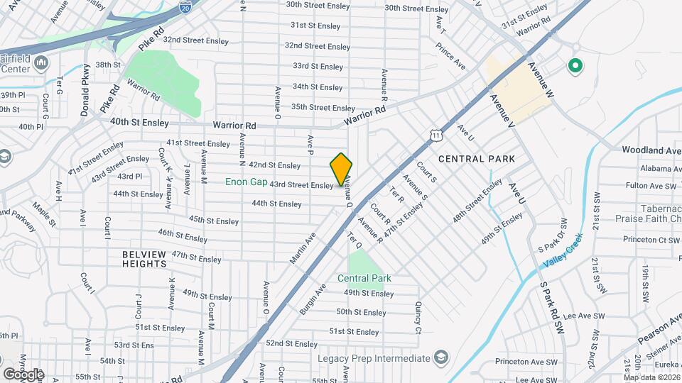 1635 43rd Street Ensley Map and Location Details