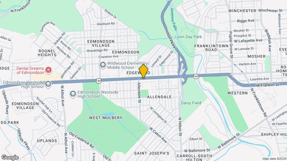 3619 Edmondson Ave Map and Location Details