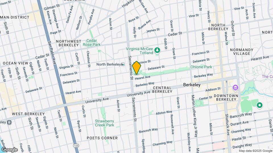 1515 Hearst Ave Map and Location Details