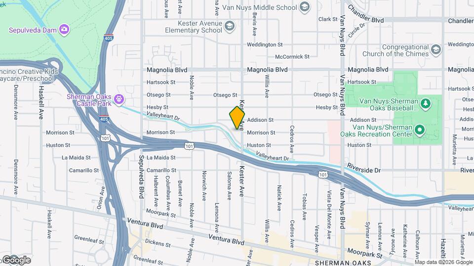 4927 1/2 Kester Ave Map and Location Details