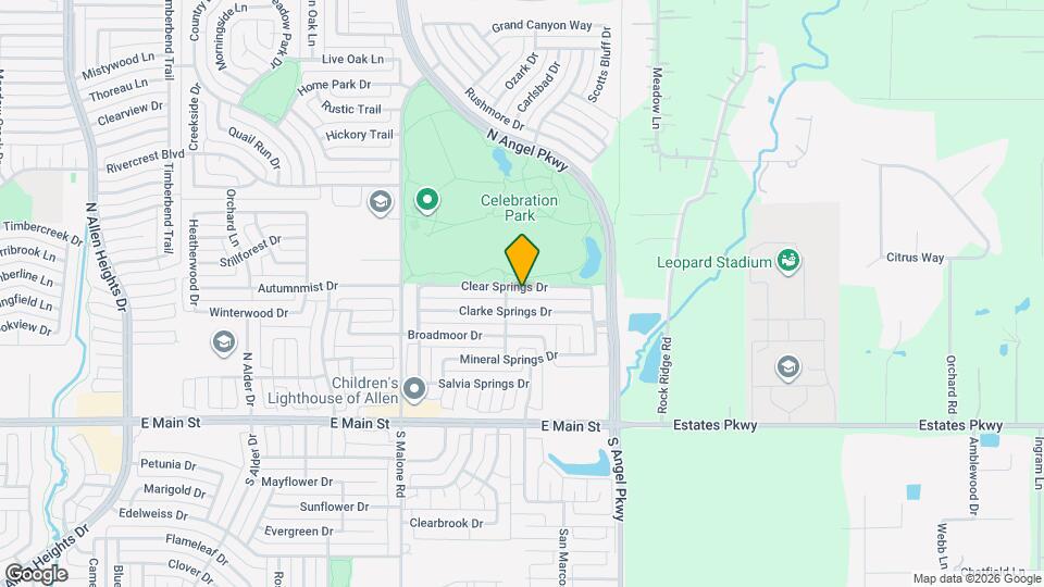 1706 Clear Springs Dr Map and Location Details