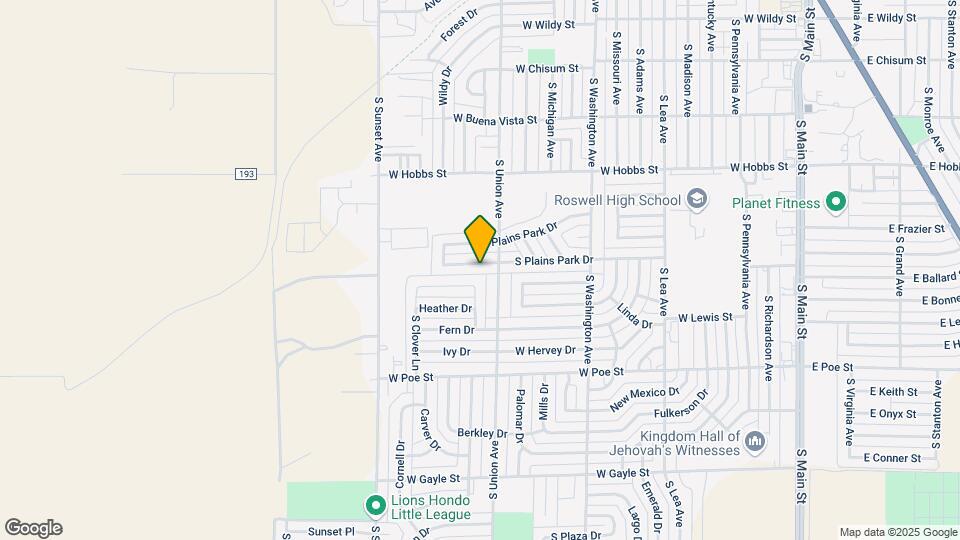 1006 S Plains Park Dr Map and Location Details