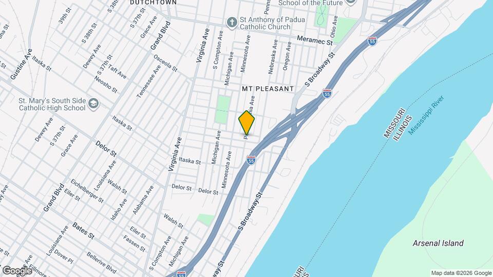 4552 Pennsylvania Ave Map and Location Details