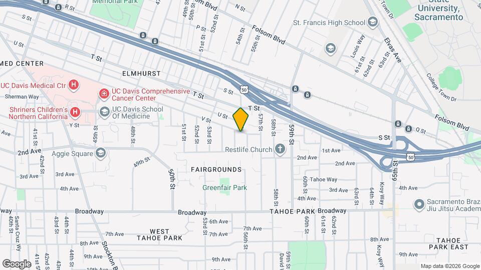 5508 V St Map and Location Details