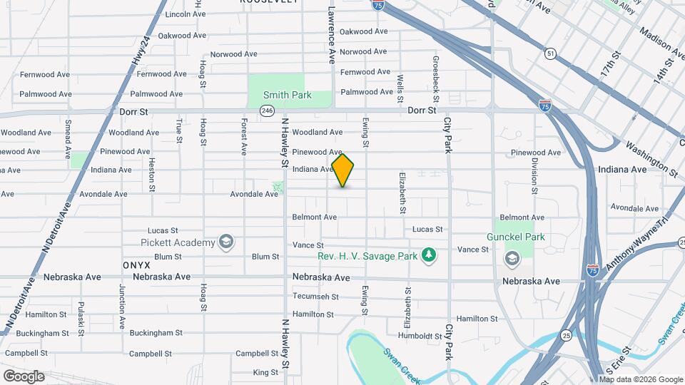 837 Avondale Ave Map and Location Details