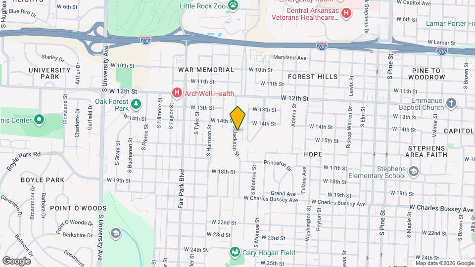 1411 S Jackson St Map and Location Details