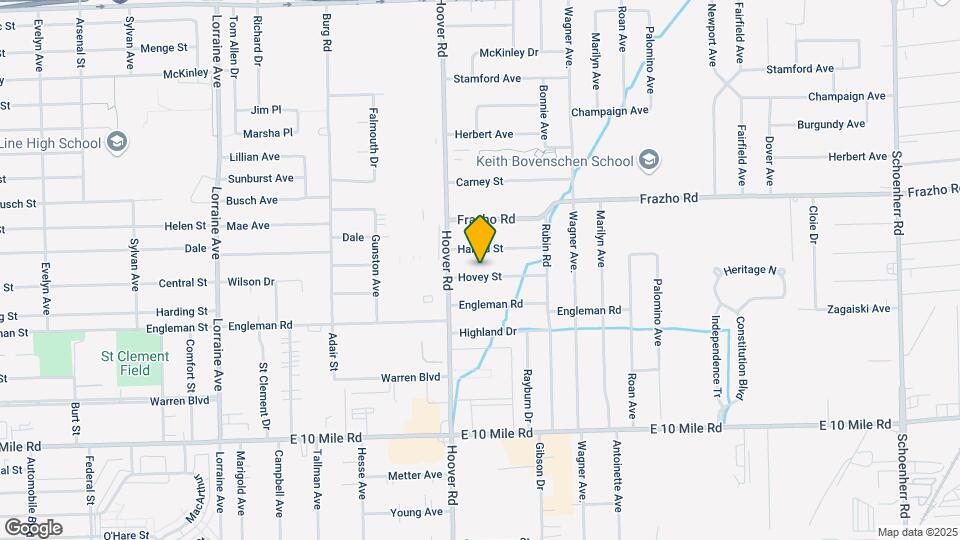 11709 Hovey St Mapa y Detalles de la Ubicación