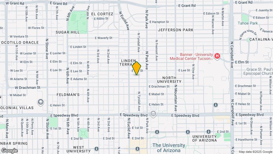 837 E Adams St Map and Location Details